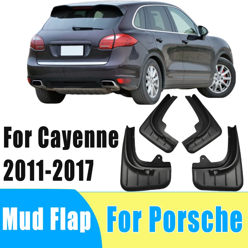 

4pcs Auto Tire Mudguard Waterproof Prevent Mud Splashing Car Mud Flap Fender Trim Accessory For Porsche Cayenne 2011-2017 2016