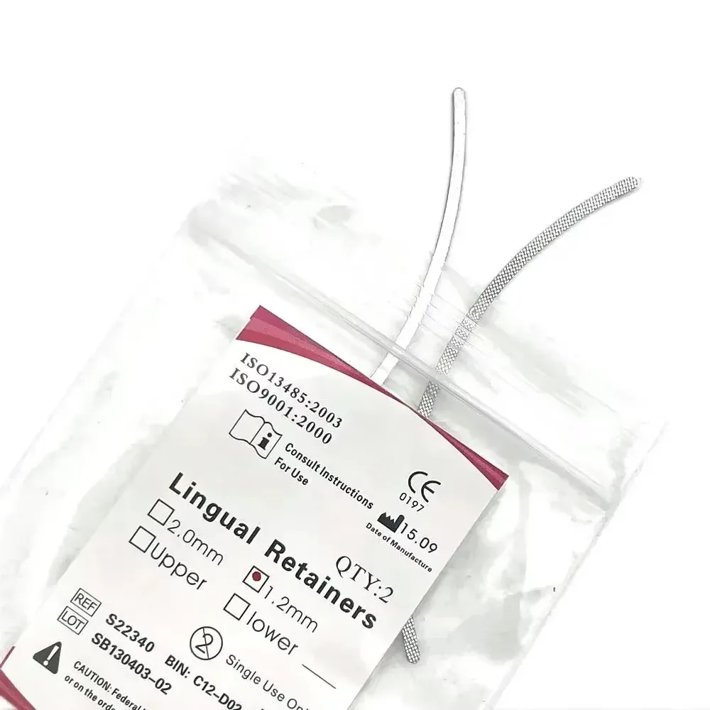 2pcs/pack Dental Universal Lingual Retainers Mesh Base Dental Lingual Retainer 1.2mm/2.0mm Dental Orthordontic Product