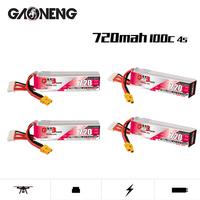 GAONENG GNB 720mAh 4S 15.2V HV Lipo Battery XT30U-F Plug 100C/200C for RC Tinywhoop FPV Frame Kit Racing DRONE