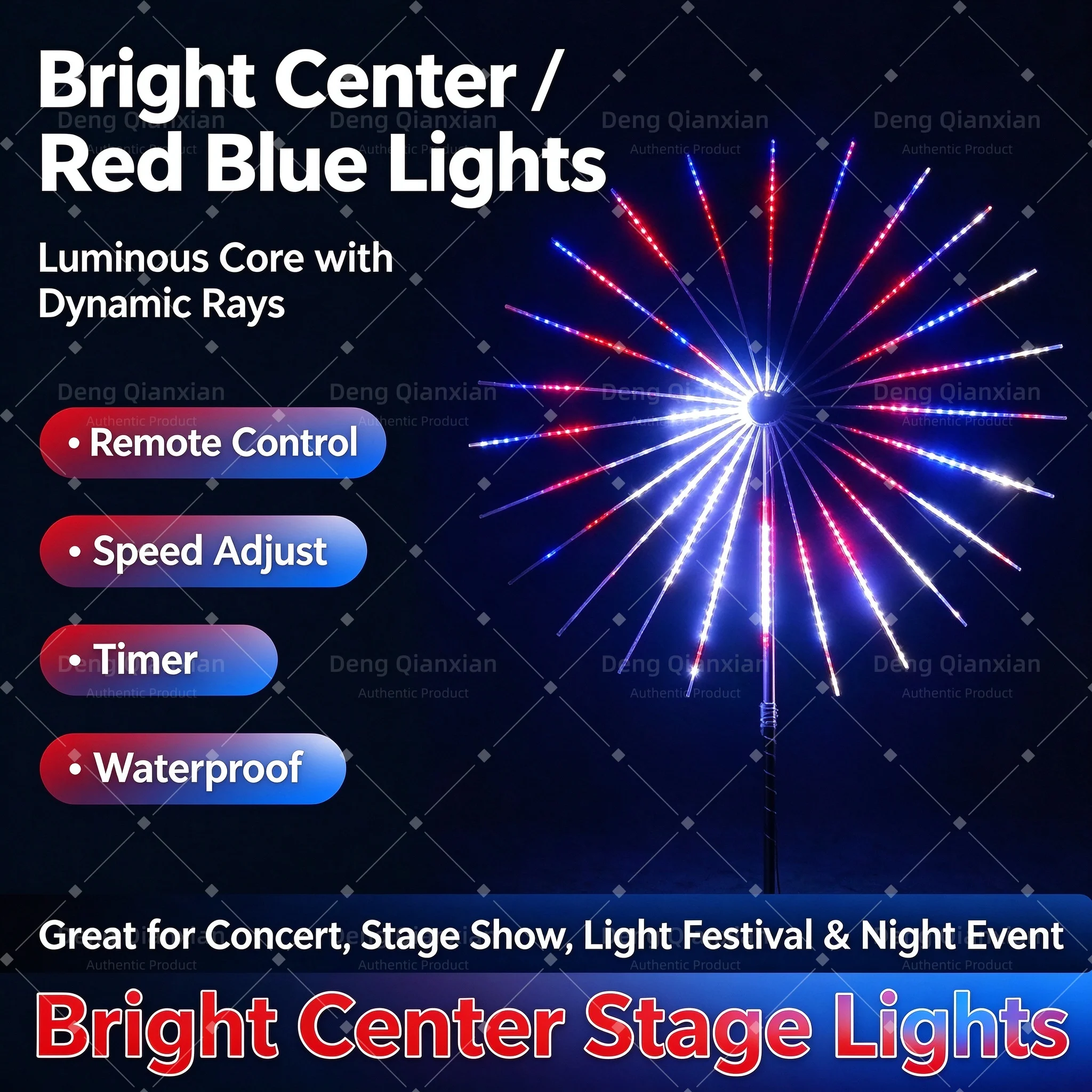 Festival Firework String Lights RGB, Sound Sync Dancing Music Sync, Waterproof APP Programmable Outdoor Holiday Decoration