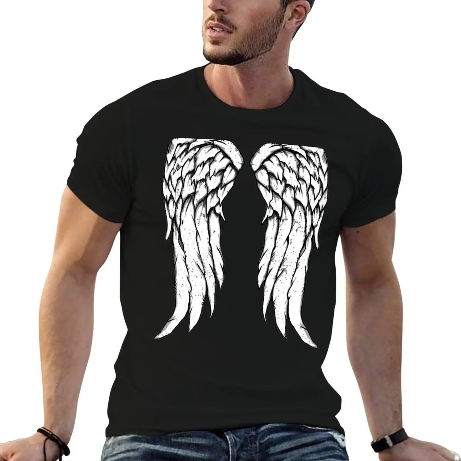

Daryl Dixon Wings - Zombie T-Shirt t shirts for man graphic vintage mens graphic t shirts t shirts for man slim fit T-shirt