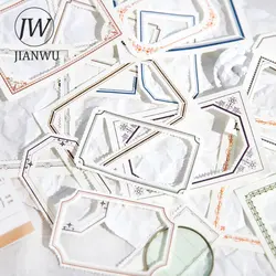 JIANWU 50Sheets Tearable Memo Pad Creative Photo Frame Scrapbooking Journal Decoration Background Material Note Paper Stationery