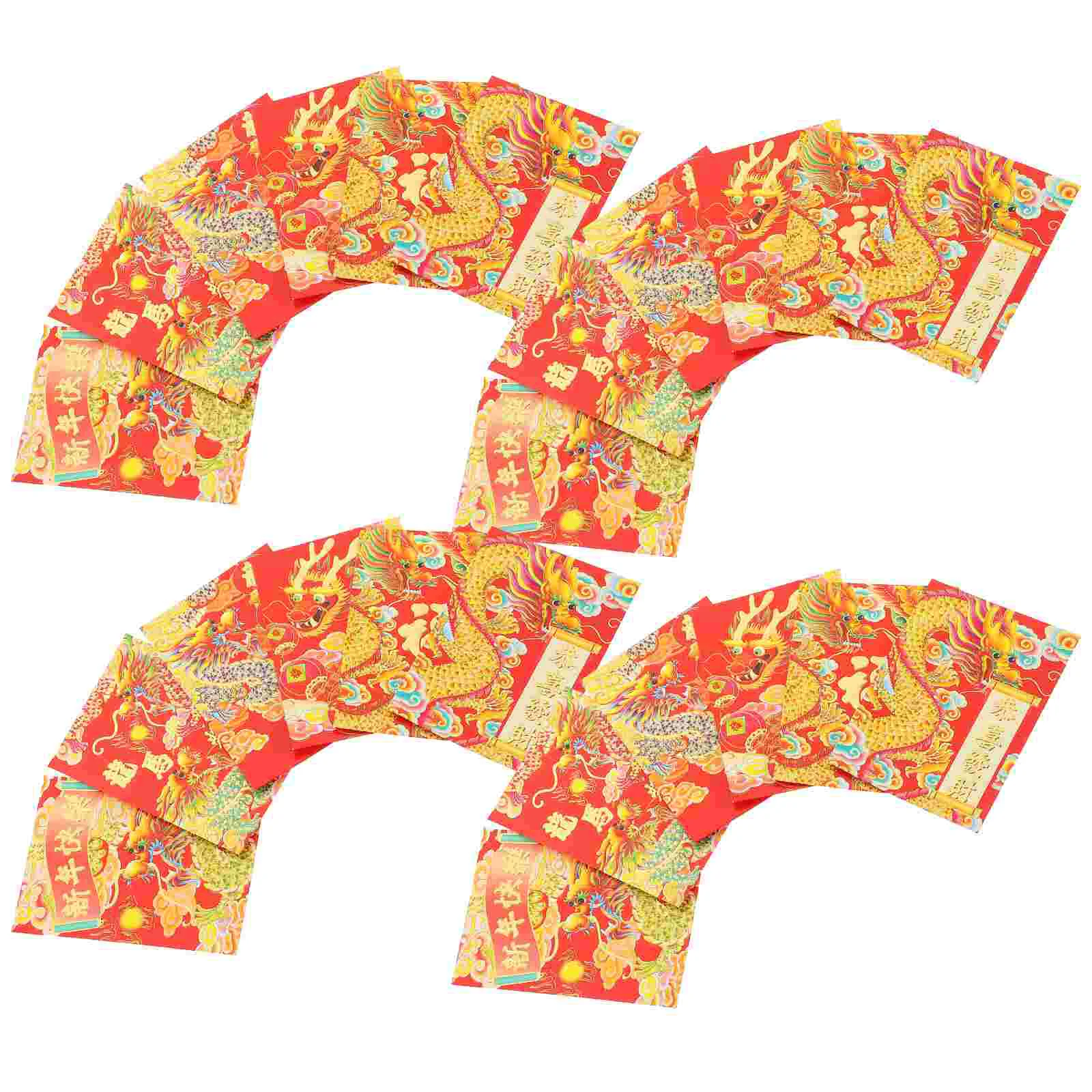 30 Pcs 2024 Year of The Dragon Red Packet New Decoration Money Bag Chinese Envelope For Style Envelopes Letter Paper