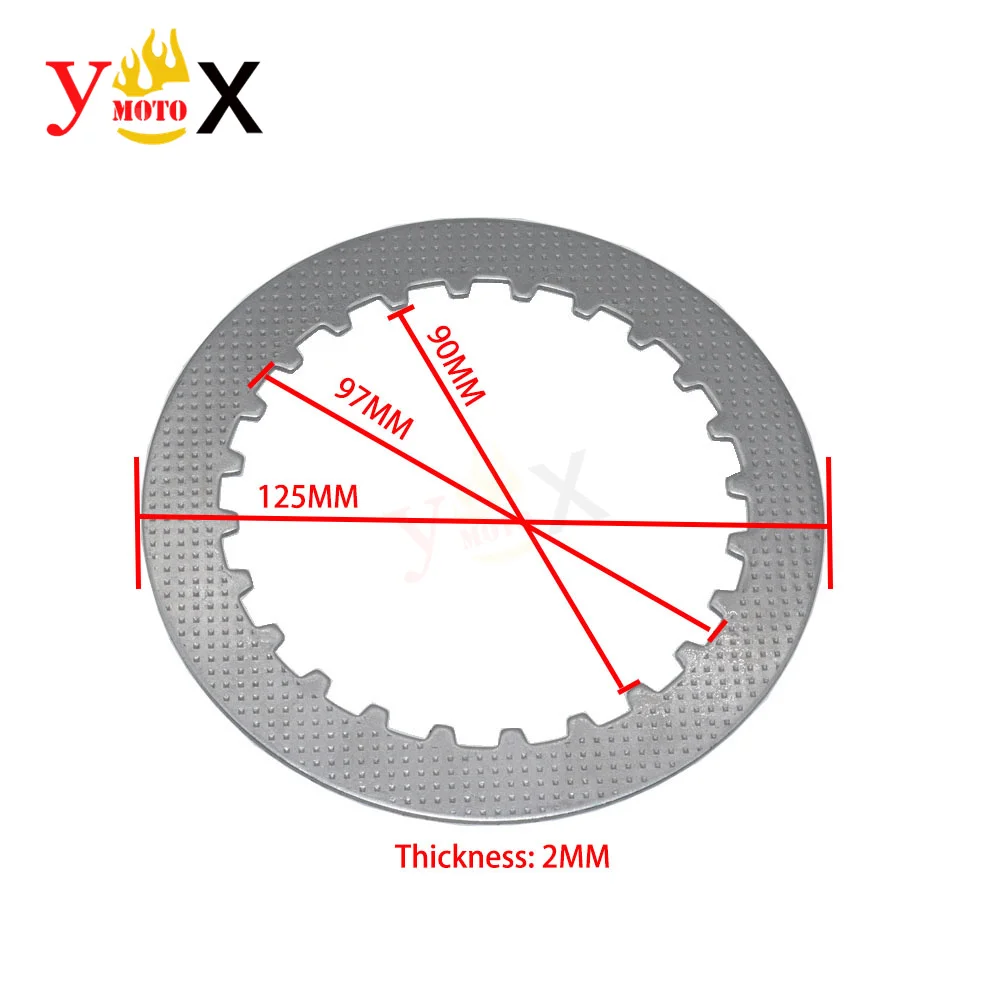 Motorcycle 6pcs/Set Steel Clutch Plates Friction Disc Plate For Honda BROS CBR400 CBR400RR NC29 NT400 Steed 400 600 VLX400