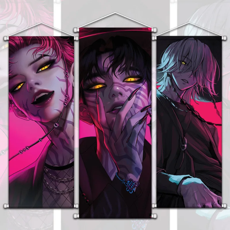 

K-POP Demon Witch Girl Group Wall Scroll, Anime Room Decoration Art, Movie & TV Peripheral Home Decor