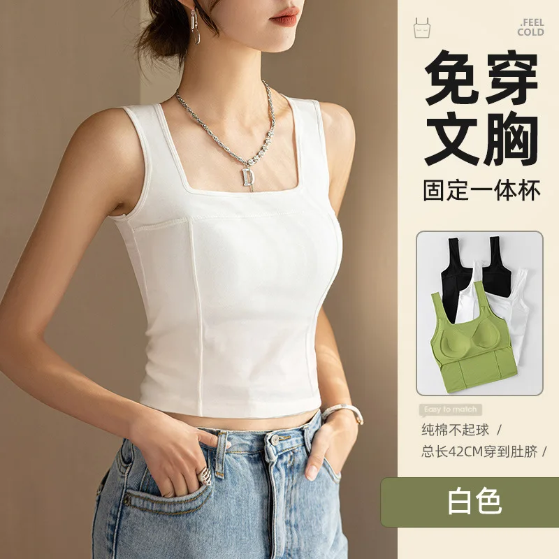 New Harajuku Casual Corset Tops Summer Y2k Clothes Women Korean Fashion Streetwear Ladies Tank Crop Top Sleeveless Bra Vest 2023