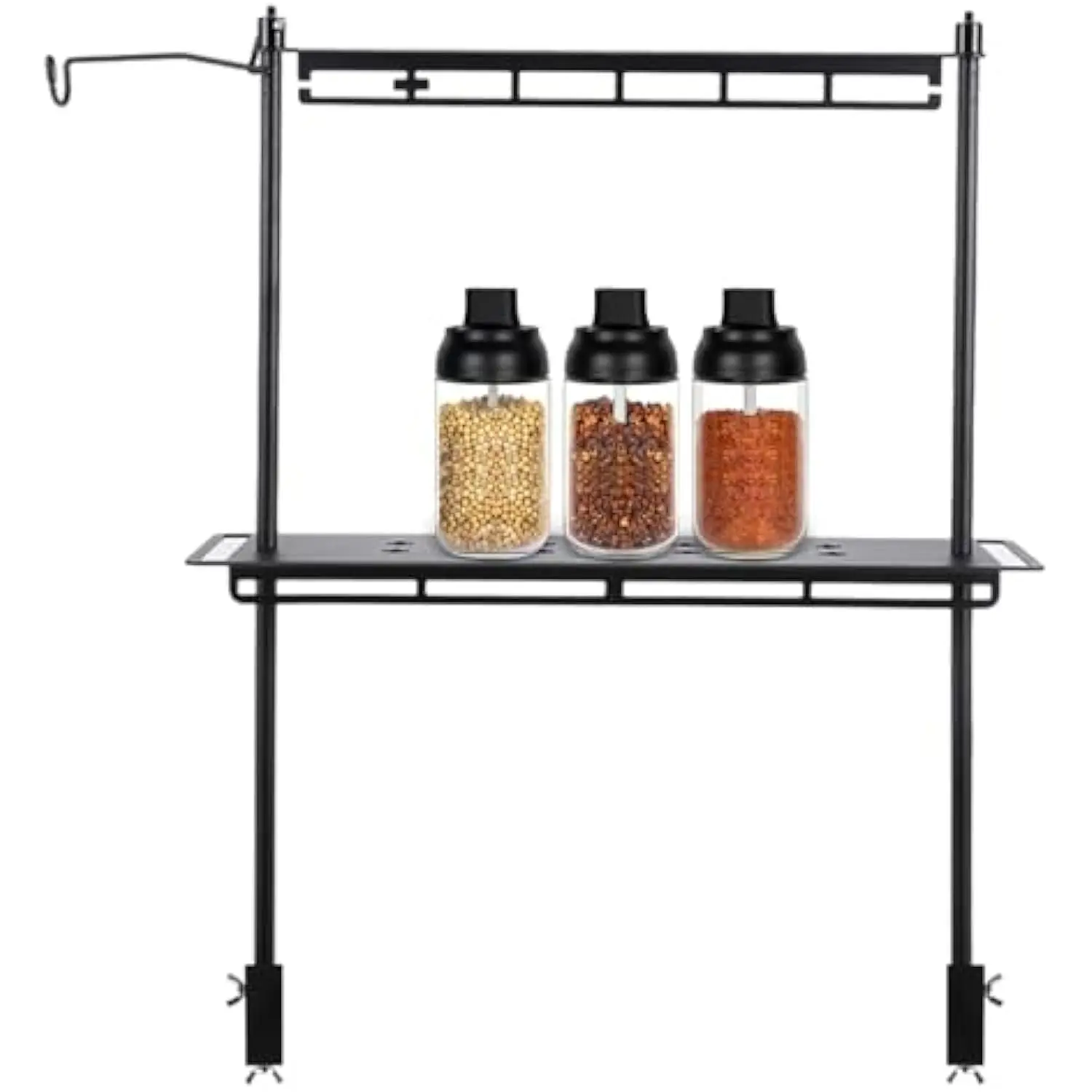 

Стойка для выставки товаров, складная стойка для хранения в кемпинге, многофункциональная алюминиевая легкая складная настольная подставка, с подставкой для фонарей, устойчивая