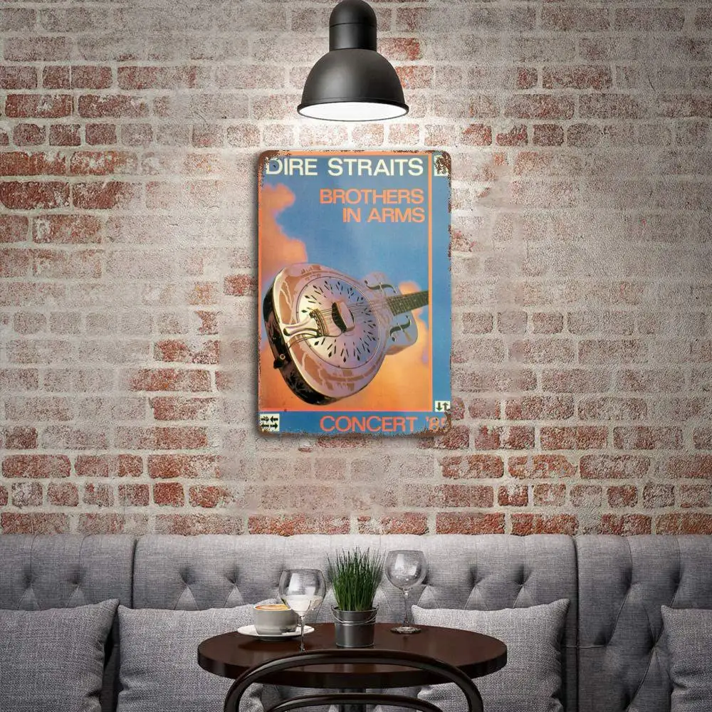 Dire Straits Bands metal Decor Poster Vintage Tin Sign Metal Sign Decorative Plaque for Pub Bar Man Cave Club Wall Decoration