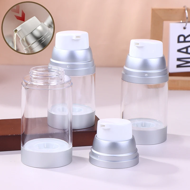 100/120/150ML Press-On Empty Airless Pump Jar Refillable Cream Lotion Vacuum Bottle Portable Travel Container Sub-bottle