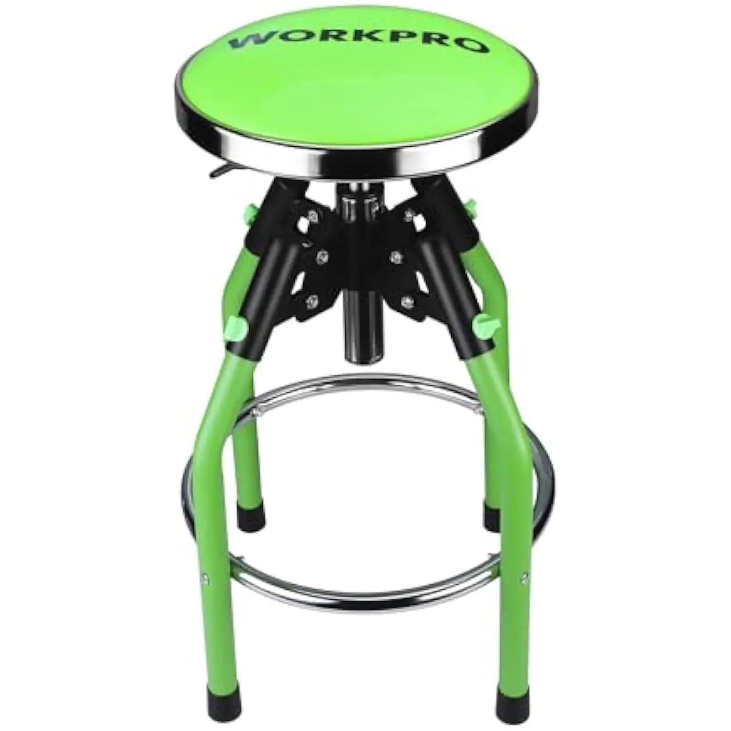 

Garage Bar Stool, Heavy Duty Adjustable Hydraulic Shop Stool, 29in to 33 86in, 330-Pound Capacity, Green