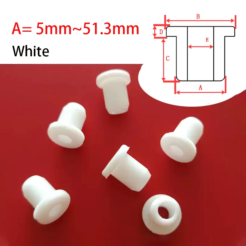 1-50pcs 5mm~51.3mm White Silicone Rubber O-ring Gaskets Grommets Hole Plug Wire Cable Grommet Gasket Protect Bushes