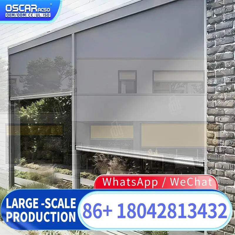 High Quality Aluminum Automatic Manual Roller Shutter Door Wind Resistant Noiseless Modern Design for Outdoor Commercial Industr
