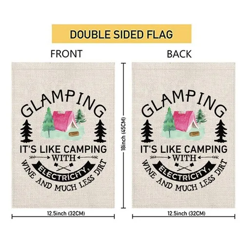 Camp Lover Gift Camping Garden Flag 12 x 18 Inch Double-Sided Polyester Flag RRM IIX SSL