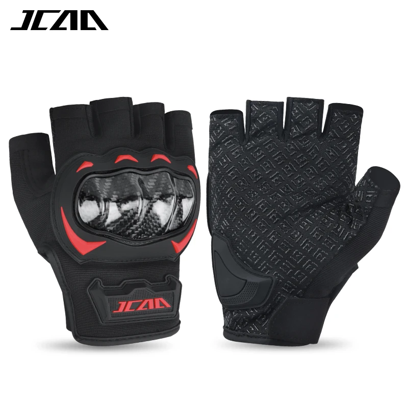 JCAA Half Finger Summer Motorcycle Gloves Men Women Breathable Riding Gloves for Biker Cycling Fingerless Design 4