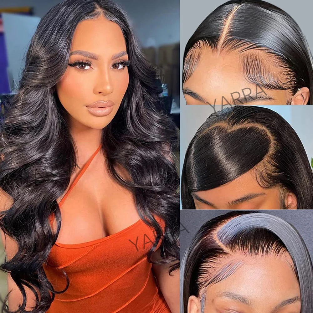 Glueless HD Transparent 13x4 Body Wave Lace Front Wig PrePlucked 13x6 Lace Frontal Wig Human Hair Wigs For Women 4x4 Closure Wig