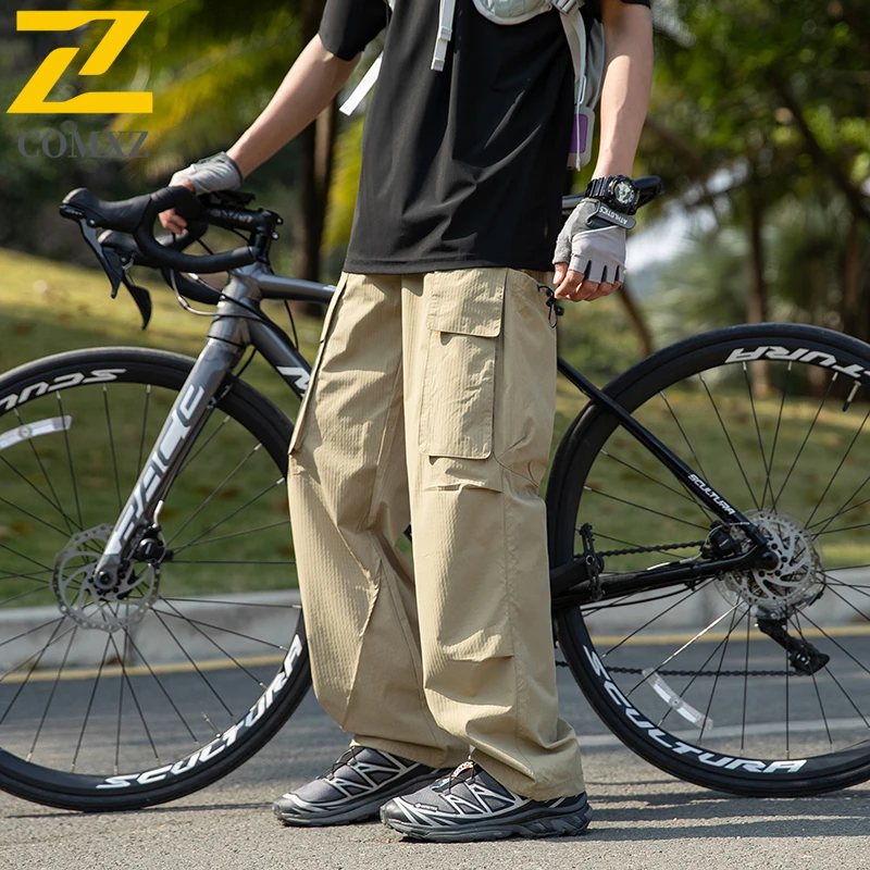 

Outdoor Utility Pants New Autumn Men's Relaxed Wide Leg Casual Trousers Streetwear Vintage Versatile Trendy Lightweight Trousers