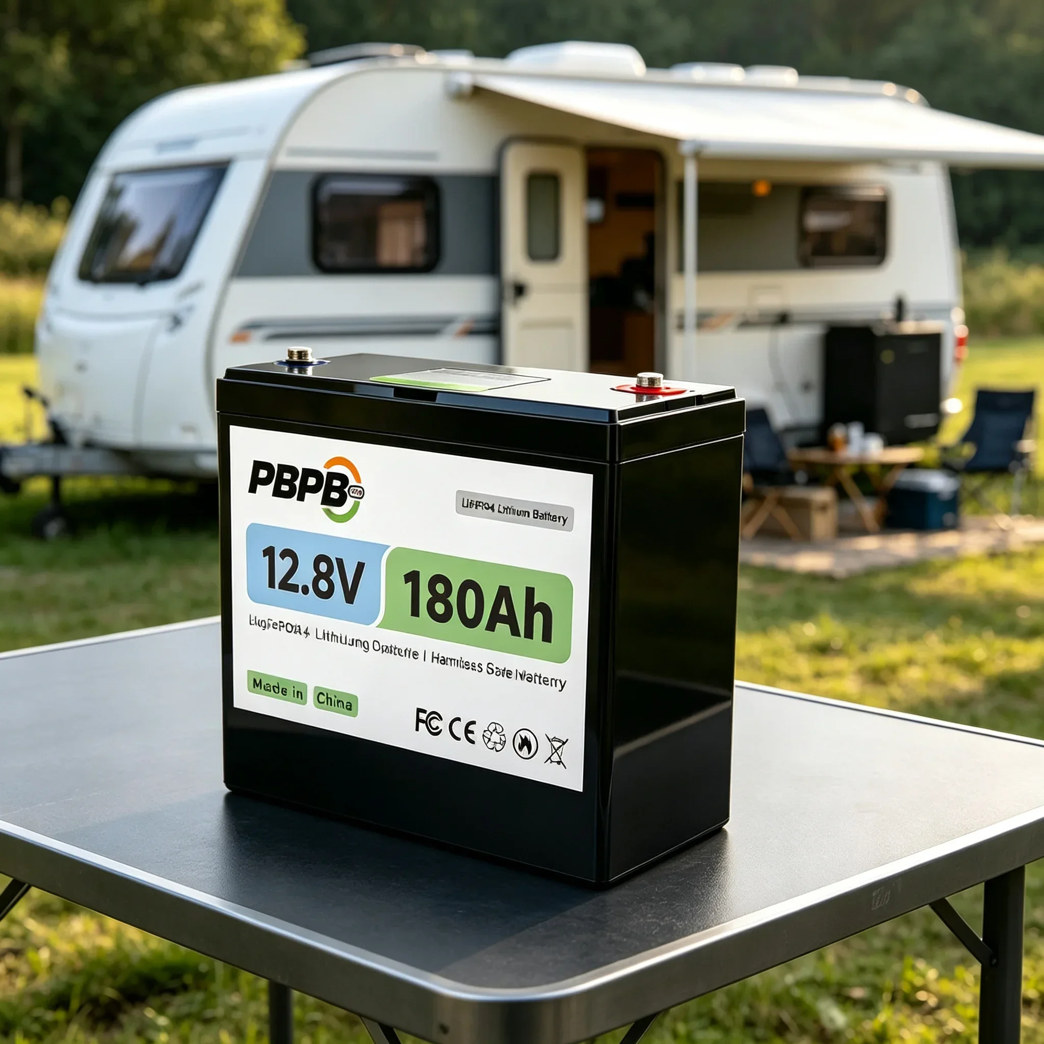 12.8V 180Ah LiFePO4 Battery 3600Wh Energy 180A BMS A+ Cells With UL1973,For RV, Van, Trolling Motor,Camp