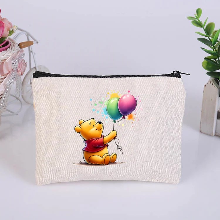 Winnie The Pooh New Women Makeup Bags Organizer Boxes Girl's Cosmetics Bag Women's Lipstick Storage  Cosmetic Bags Pencil Case