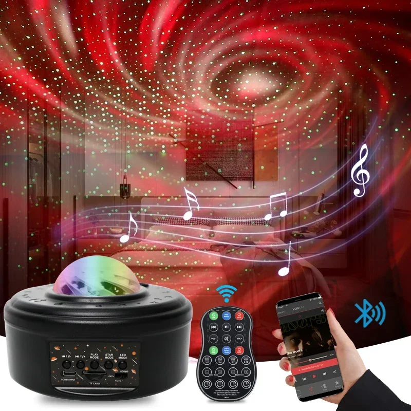 Party Lights Moon Milky Way Projector Astronaut Starry Projector  Stage Lighting Bluetooth Connect Music holiday lighting USB