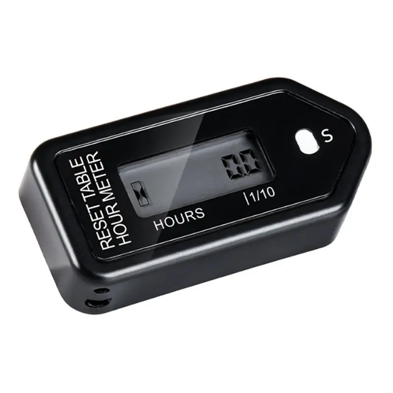 Abln-tacômetro de motor indutivo lcd display digital praia carro cortador de grama motocicleta medidor de tempo acumulado
