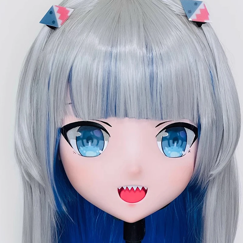 Blocco completo della fascia Personalizza la bambola Crossdress completa Personaggio dei cartoni animati femminile/ragazza Kig Cosplay Maschere Kigurumi anime giapponesi