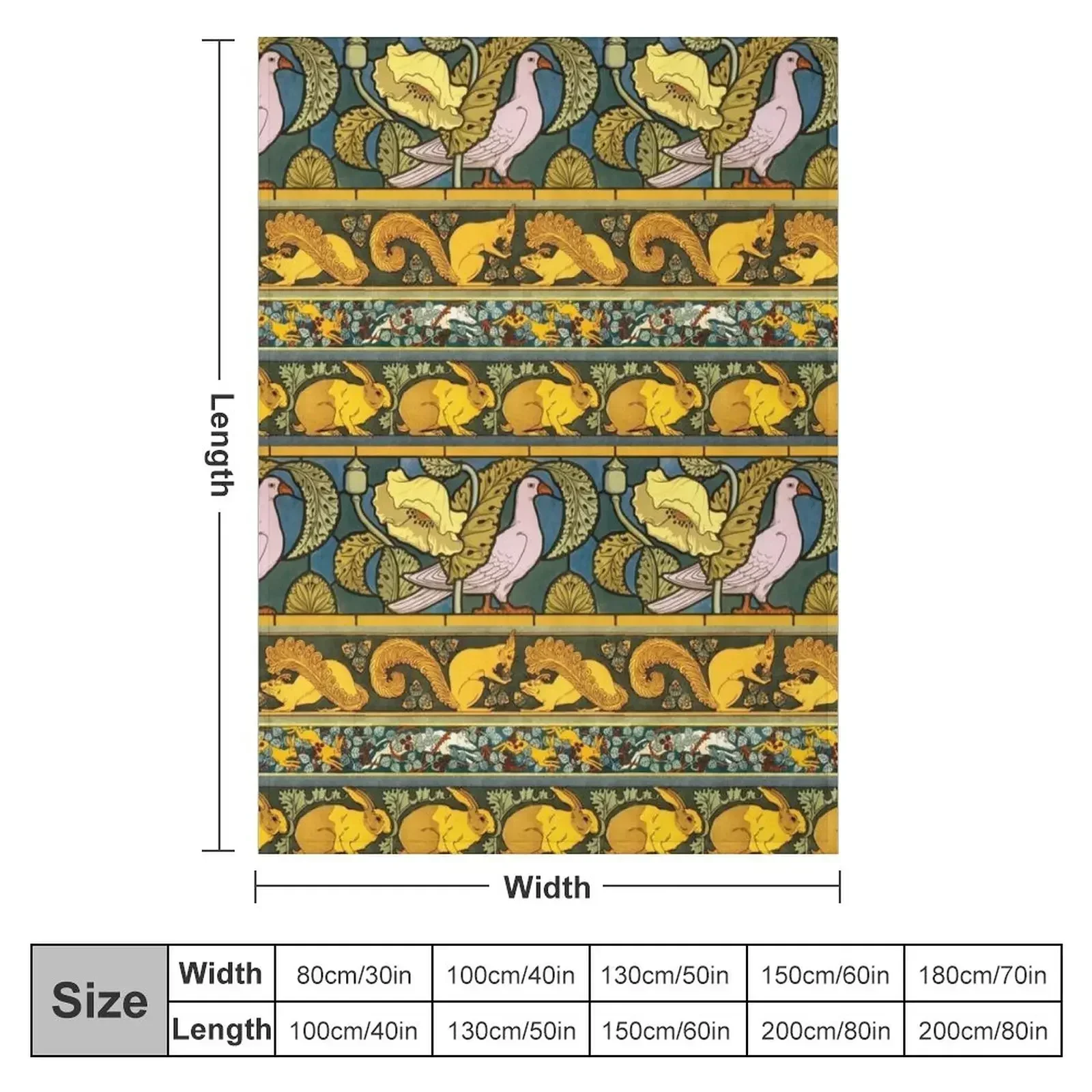 Golden Animal Stripes Pattern by Maurice Pillard Verneuil Throw Blanket Plush Luxury St Blankets