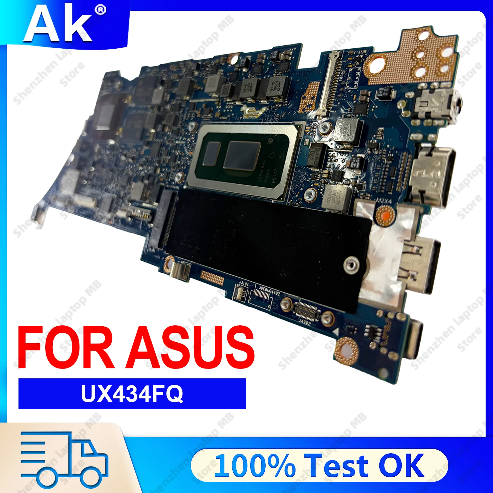 Placa-Mãe para Notebook ASUS ZenBook UX434FQ UX434FL UX4600F com Processadores Intel de 10ª Geração (i3, i5, i7) - 100% Testada e Aprovada