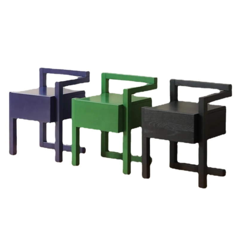 

PQF Solid Wood Bedside Table Simple Small Bedroom Storage Bedside Cabinet