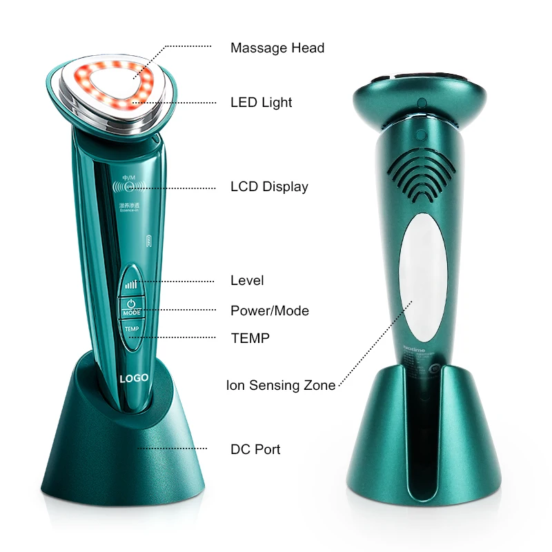 Bibliothèque intelligente Portable à microcourant, Lifting et raffermissement du visage, soins oculaires, anti-âge, dispositif de beauté du visage et du cou