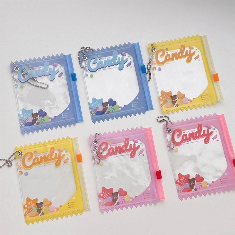 กระเป๋าเก็บของโปร่งใส PVC จาก Sanrio กระเป๋าแขวนขนาดเล็กอะนิเมะลาย Hello Kitty ถุงใส่ของโชว์ตุ๊กตาใส