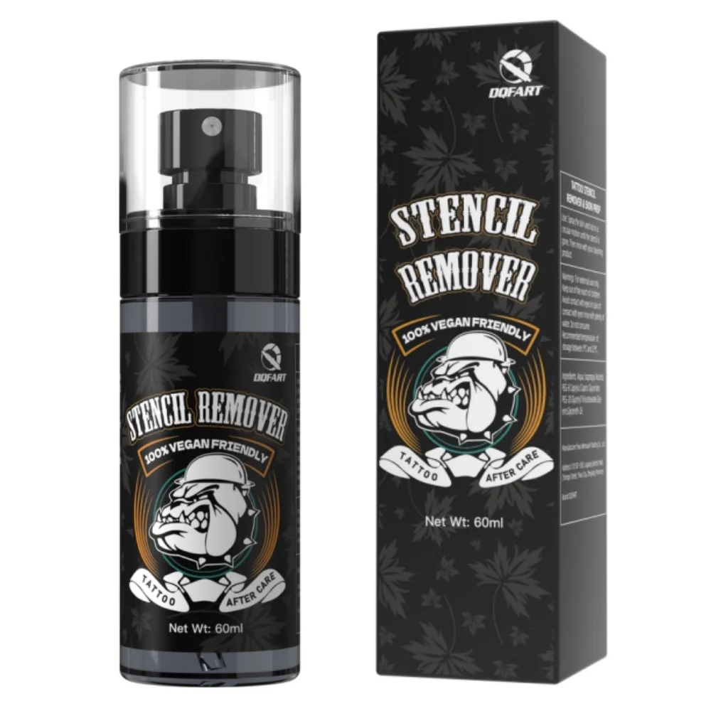 60ml/Pcs Tattoo Stencil Remove Transfer Spray Oil Used For Human Skin Clean Quickly Creative Designs Body Art For Tattoo Artists