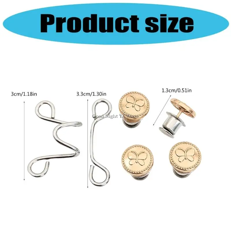 Tightening Waistband Tightener Loose Jeans Pants Clips Couple Buckles for Secure Pants