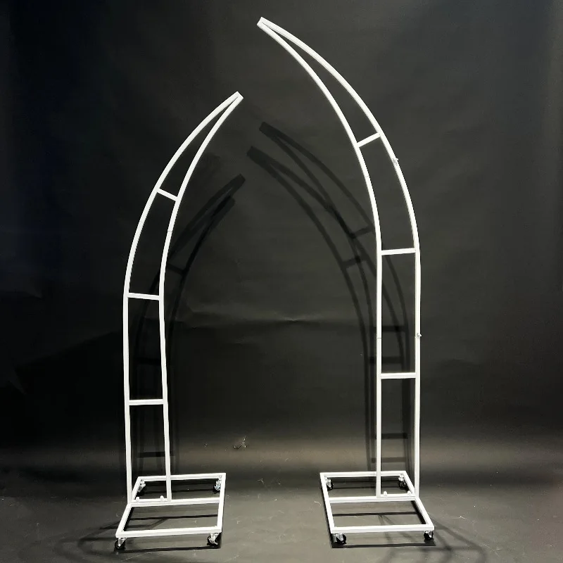 Wrought iron butterfly skeleton love moon arch KT board shelf hotel wedding birthday banquet decoration