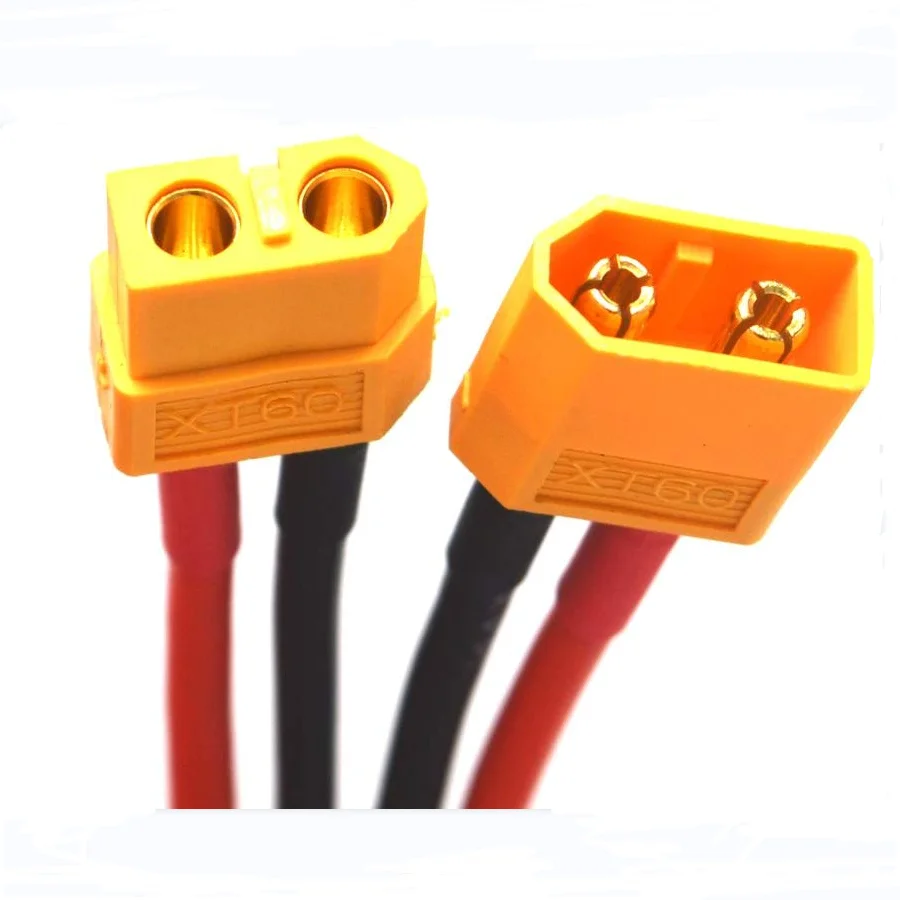 Amass XT60 Connector Male & Female Plug with 10/15cm14 AWG Silicone Wire for RC Airplane Quadcopter Lipo Battery ESC FPV Drone