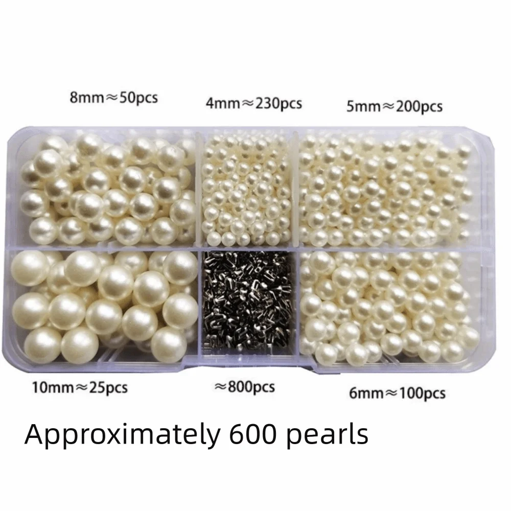 

4-10mm Pearls Pearl Setting Machine Set Rivet Fixing DIY Crafts Beads Rivet Fixing Machine 4 Claw Nails Round Pearl Beads