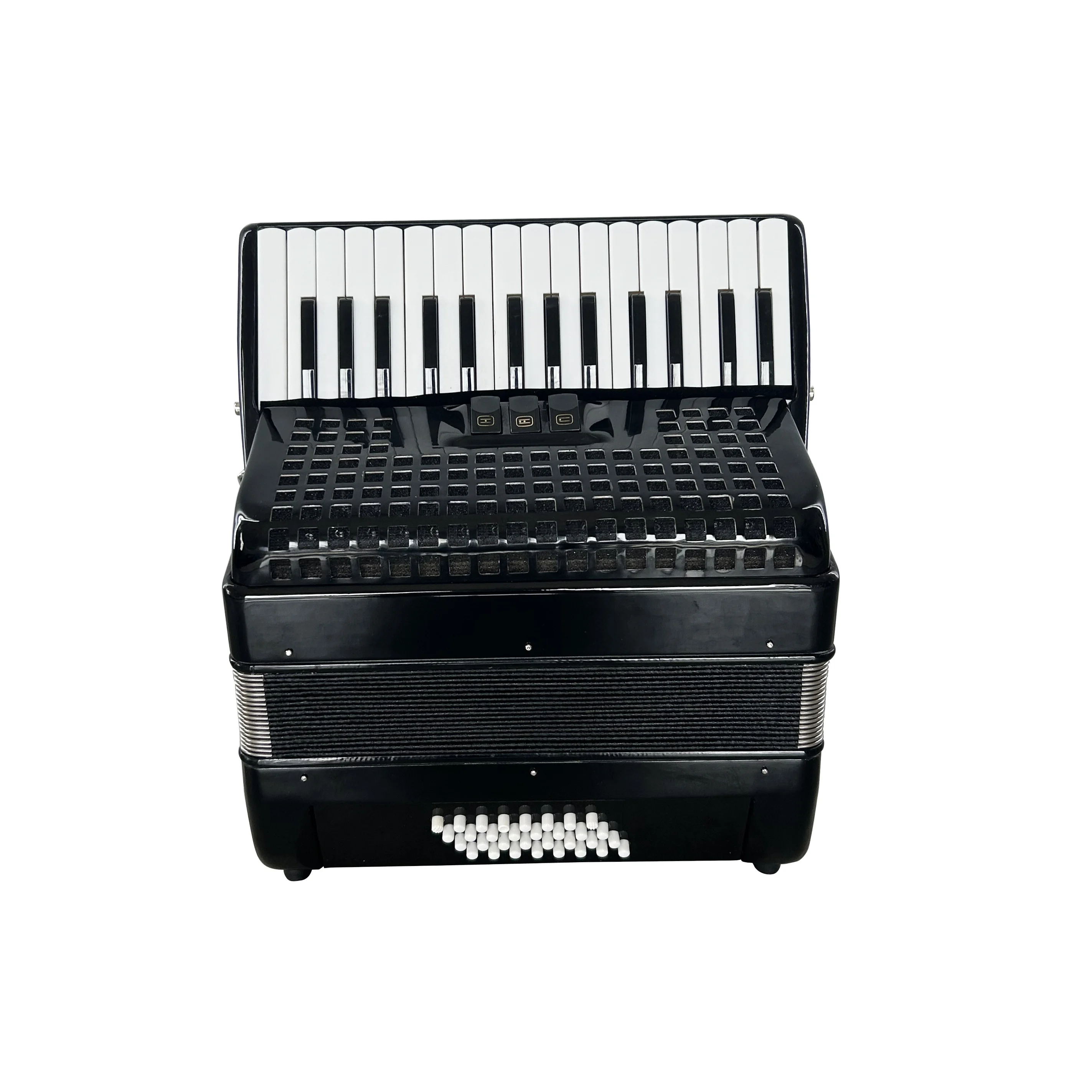 Professional 30 Keys 32 Bass 3 Registers Blue Celluloid Piano Keyboard Accordion Diatonic Chromatic Wood
