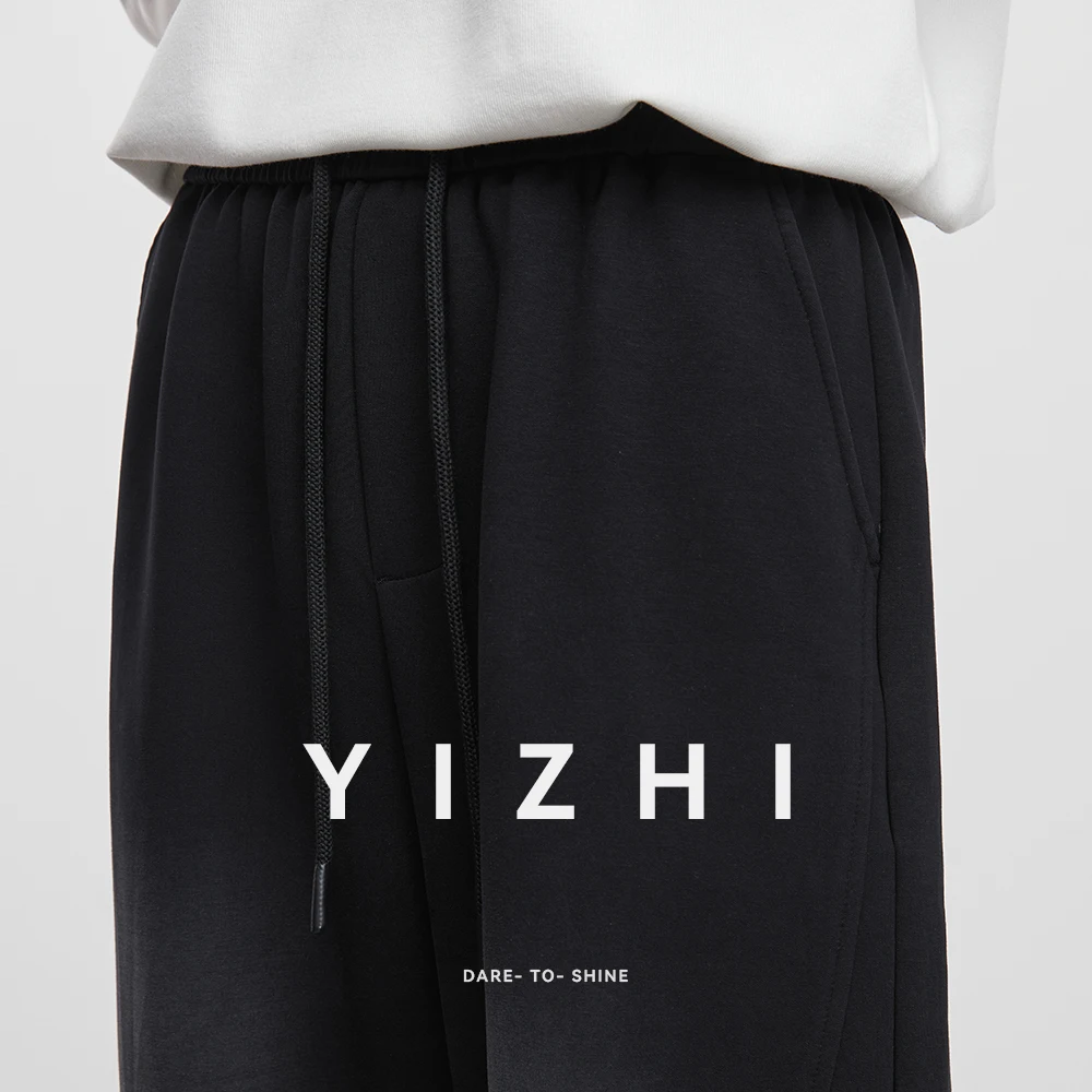 Fashion Men's Washed Straight Casual Pants 2025 Spring Autumn New Casual Sports Wide-leg Mopping Trousers Male Pants