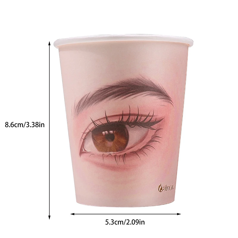 10/20/50Pcs Salon Supply Makeup Party Eyelash Extension Practice Board Grafting Lashes Training Lash Holder Disposable Paper Cup