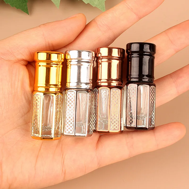 

3ml 6ml Essential Oil Roll On Bottles Glass Roller Bottles With Gold/Silver Lid Empty Perfume Bottles Containers Glass Vials