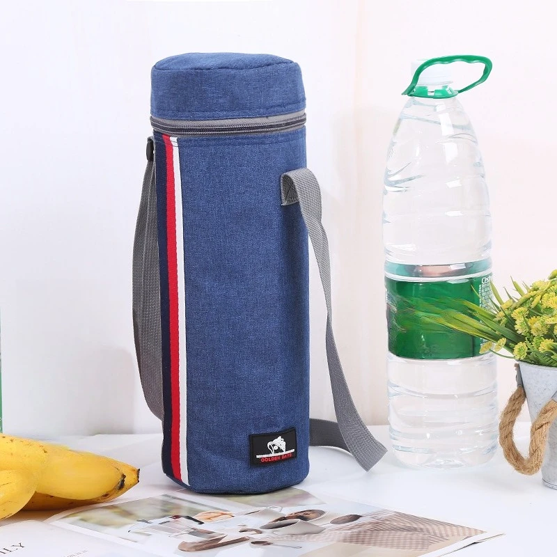 Bolsa para bebidas portátil de 1,5 l, tela Oxford impermeable, botella circular aislada, bolsas para bebidas frías y calientes para verano, Camping, Picnic, bolsa de refrigeración