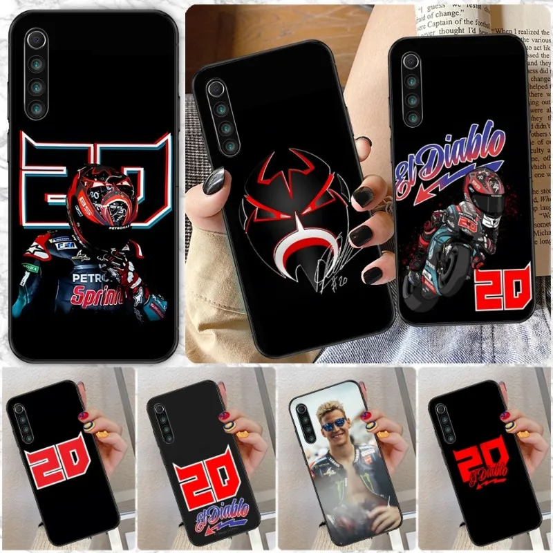 Moto NO.20 Fabio Quartararo Phone Case for Xiaomi Redmi Note 11 10 9T 8 7 Pro 9 9A 9C 8 Black Soft Phone Cover