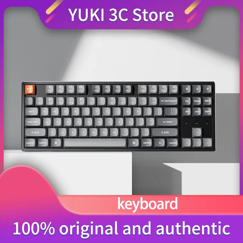 K8MAX Bluetooth Wireless Mechanical Keyboard 87 Keys Three Mode Mechanical Axis Game Office Customization