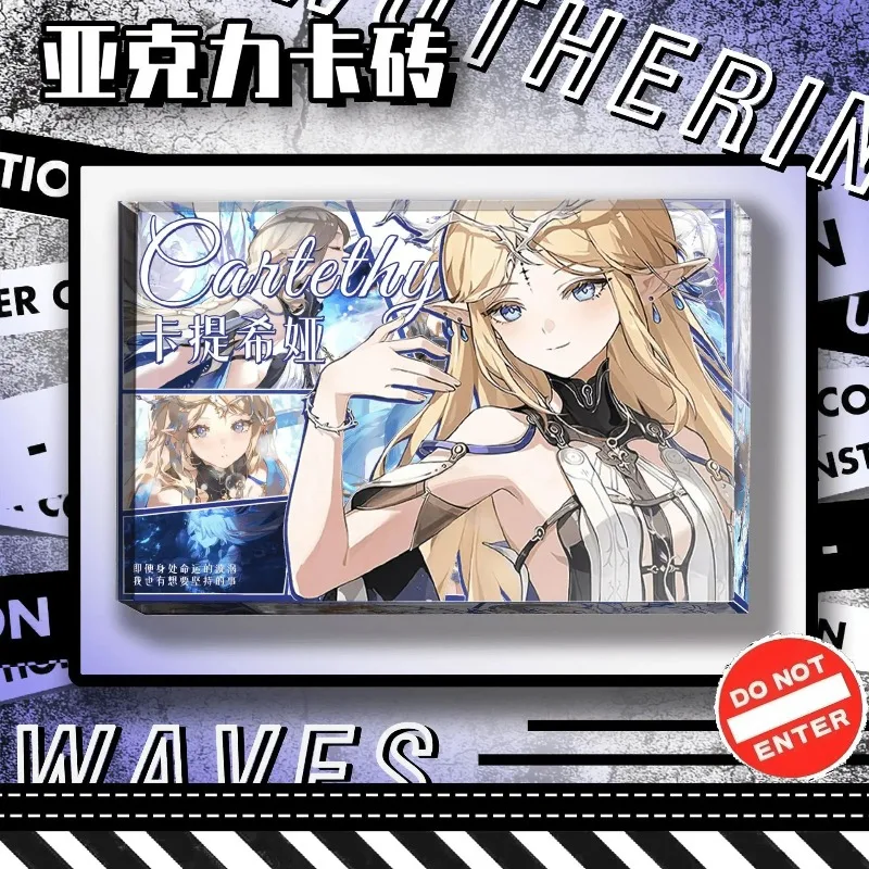 Game Wuthering Waves Action Figures Cartethyia CHISA AUGUSTA Acrylic Card Brick Desktop Collection Gifts Cosplay Signboard Prop