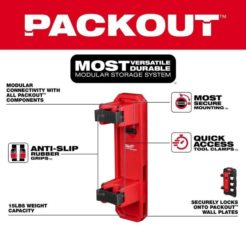 Milwaukee 48-22-8348 PACKOUT Long Handle Durable M Module Tool Holder Power Tool Accessories