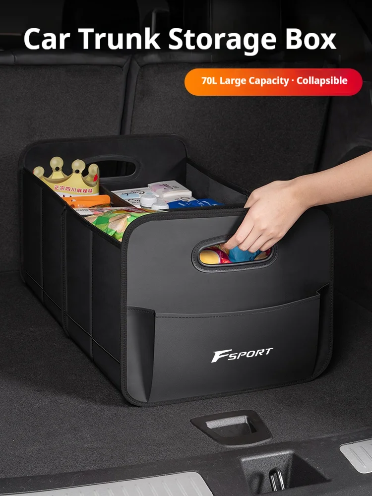 Car Trunk Storage Box Large Capacity Storage Bag Leather For Lexus F SPORT ES RX NX LS UX LM LX GX LC RZ IS CT GS RC HS
