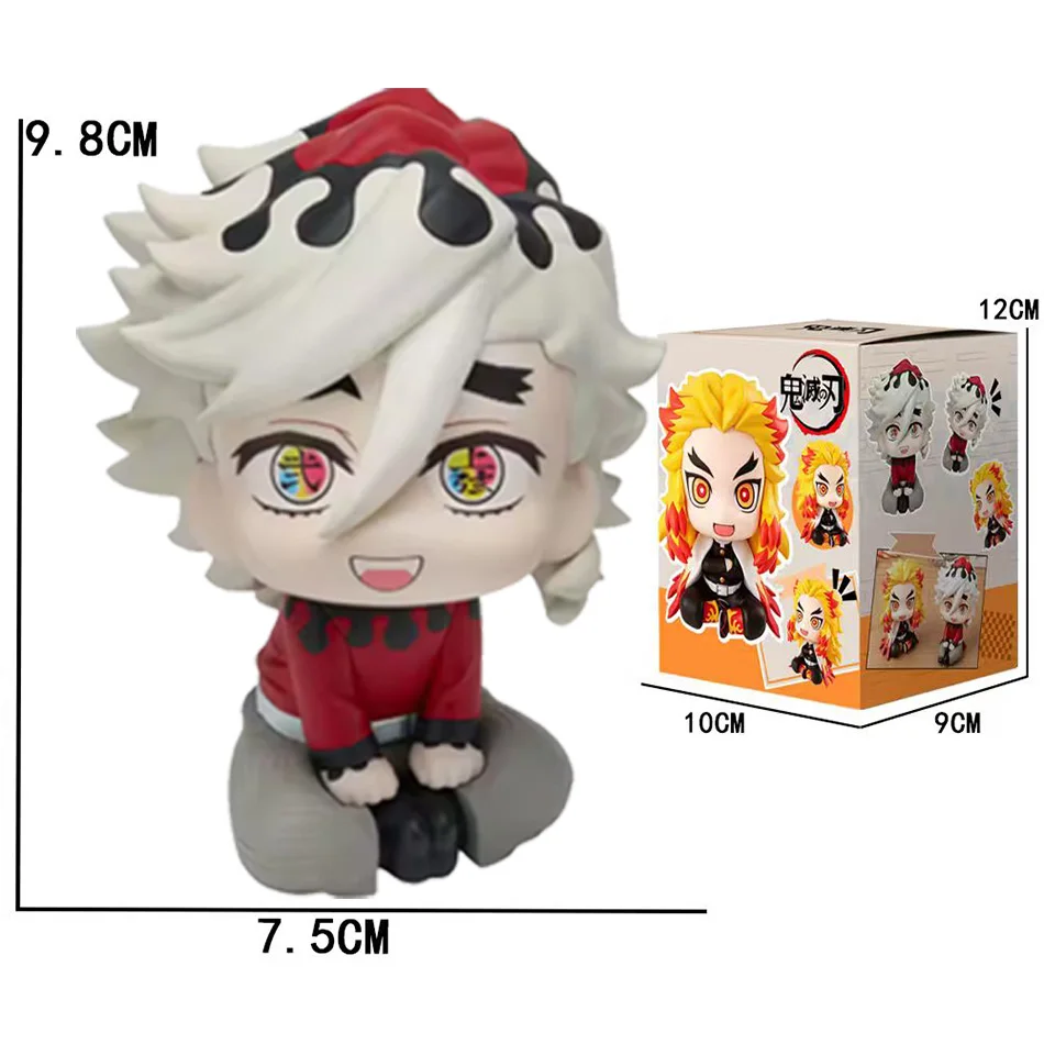 1/4 Stück Demon Slayer Chibi Sitzfiguren-Set – Rengoku Kyojuro, Iguro Obanai, Shinazugawa Sanemi, Douma Anime Sammlerfiguren – Detail 3