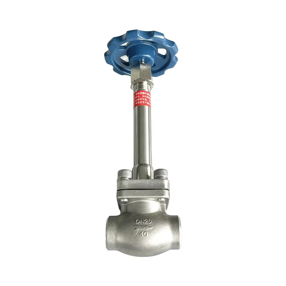 DJ61F-40P Cryogenic Long Stem DN20 Shut Off Globe Valve For Bulk Storage Tank