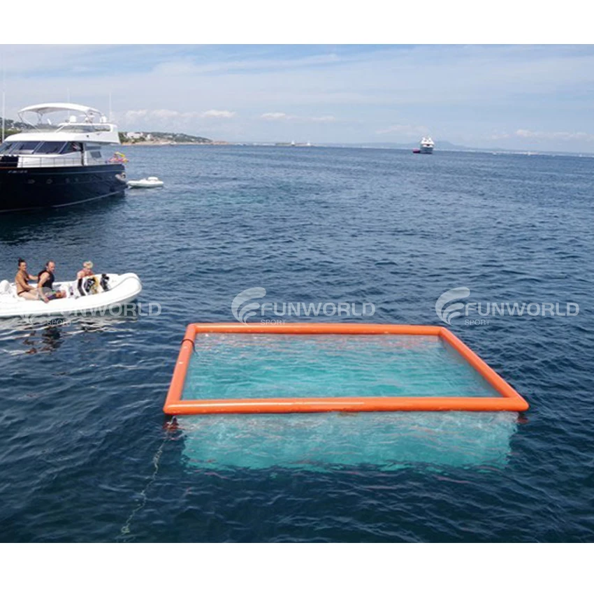 Hot Selling Inflatable Anti Jellyfish Pool Floating Ocean Sea Swimming Anti Jellyfish Net Inflatable Yacht Pool On Sale