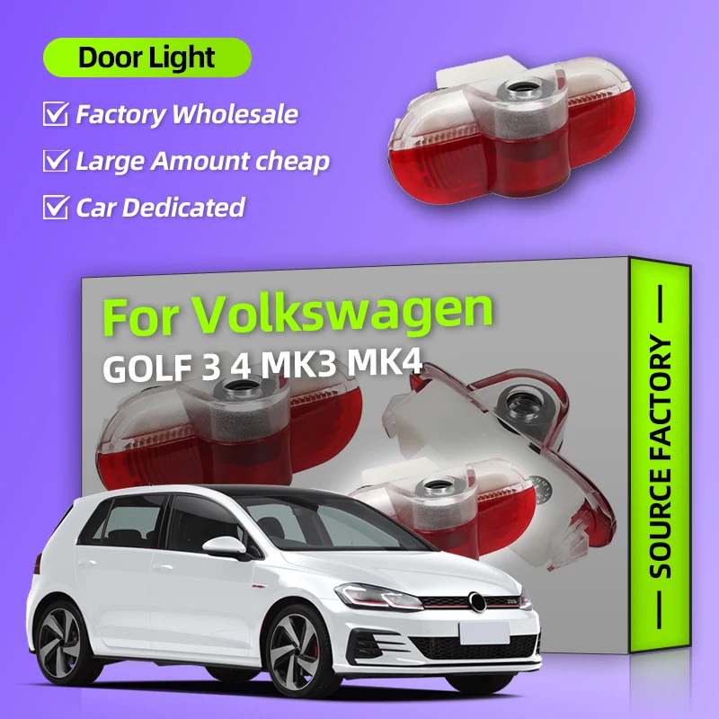 

Горячая продажа 2026 для VW VOLKSWAGEN 2 шт. для VW GOLF 3 4 MK3 MK4 Jetta Beetle Bora Caddy Touran светодиодный проектор с логотипом двери автомобиля Ghost Shadow