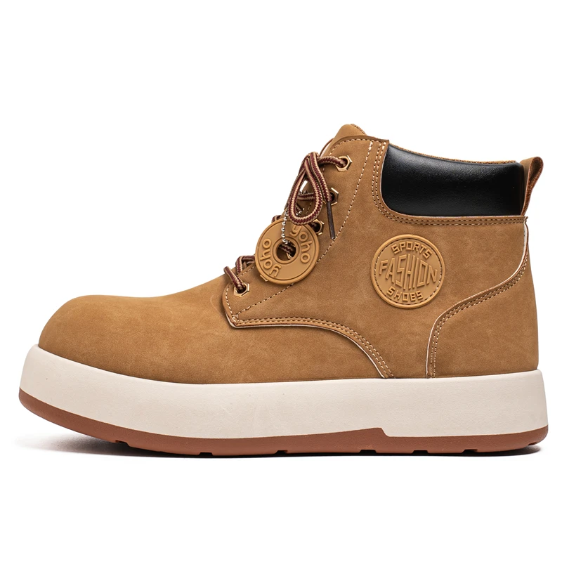 أحذية VIPOL خريفية جديدة للرجال غير رسمية للمشي لمسافات طويلة على الطراز البريطاني، نعل سميك لزيادة الارتفاع ملابس عمل كبيرة الرأس أحذية غير رسمية